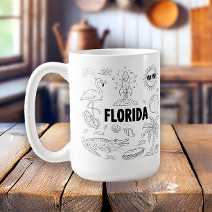 Mug Symboles de Floride dessinés à la main