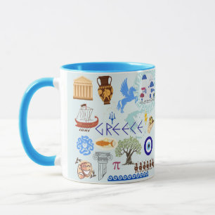 Mug Symboles grecs Amateurs de voyage