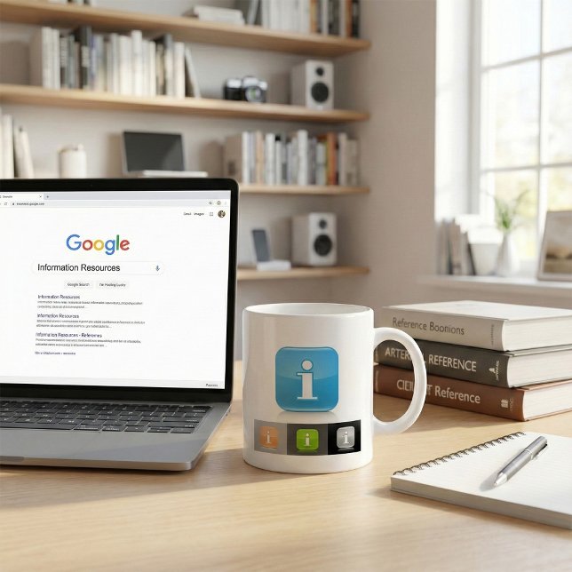 Mug Symboles modernes d'information brillante (Créateur téléchargé)