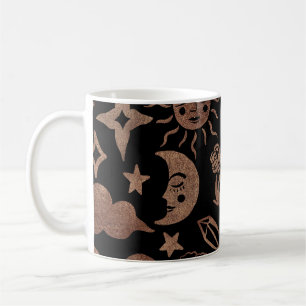 Mug Symboles mystiques : serpent, soleil, lune.