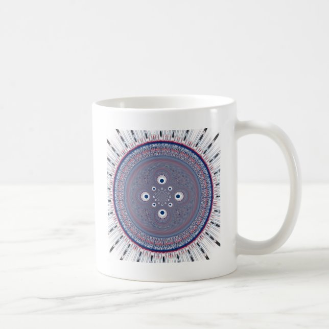 Mug Symétrie hypnotique : Art géométrique Abstrait (Droite)