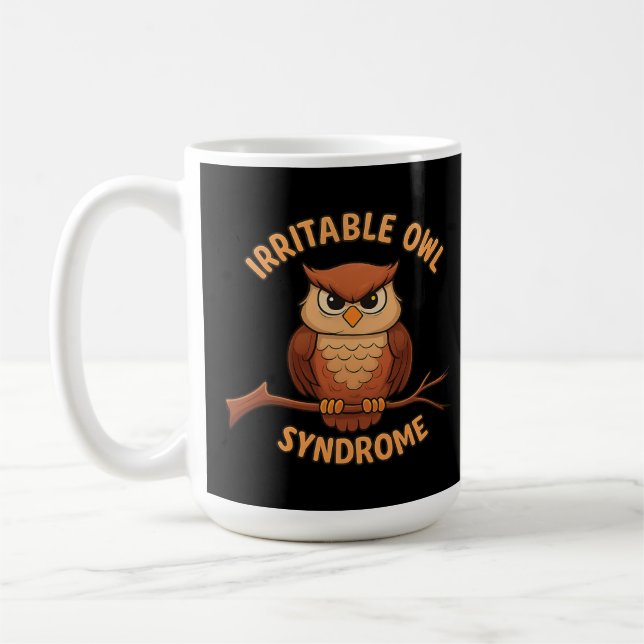 Mug Syndrome de Chouette Irritable Drôle Chouette en C (Gauche)