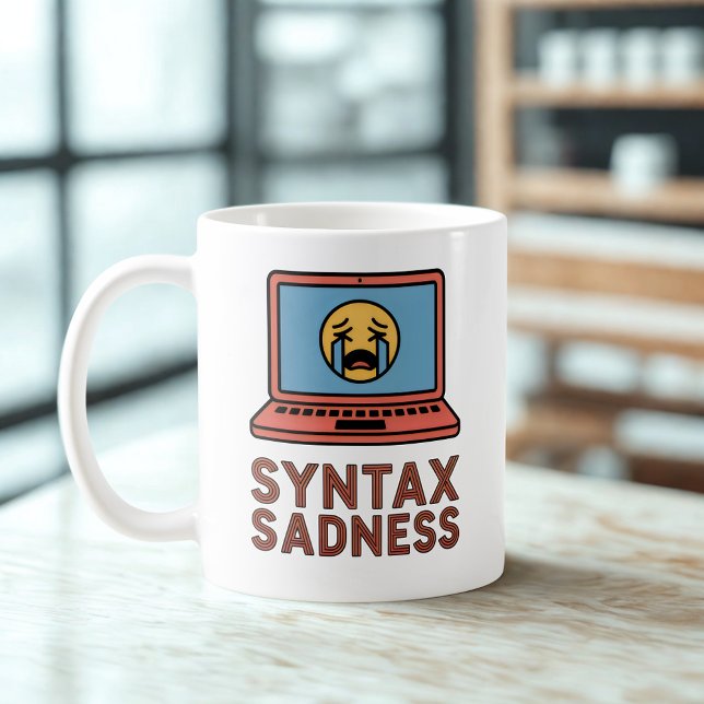 Mug Syntax Sadness | Coding Burnout Design  (Créateur téléchargé)