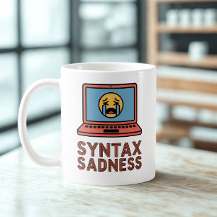 Mug Syntax Tristesse Conception de l'épuisement au c