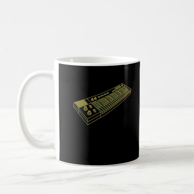 Mug Synthétiseur Clavier Synthique Vintage Rétro (Gauche)