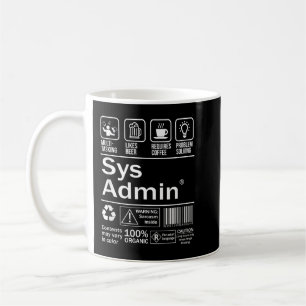 Mug System Administrator Étiquette produit Unix Linux 