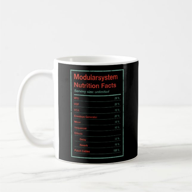 Mug Système modulaire Valeur nutritive Eurorack Synth  (Gauche)