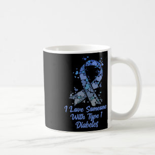 Mug T1d J'aime quelqu'un avec le diabète de type 1 Dia