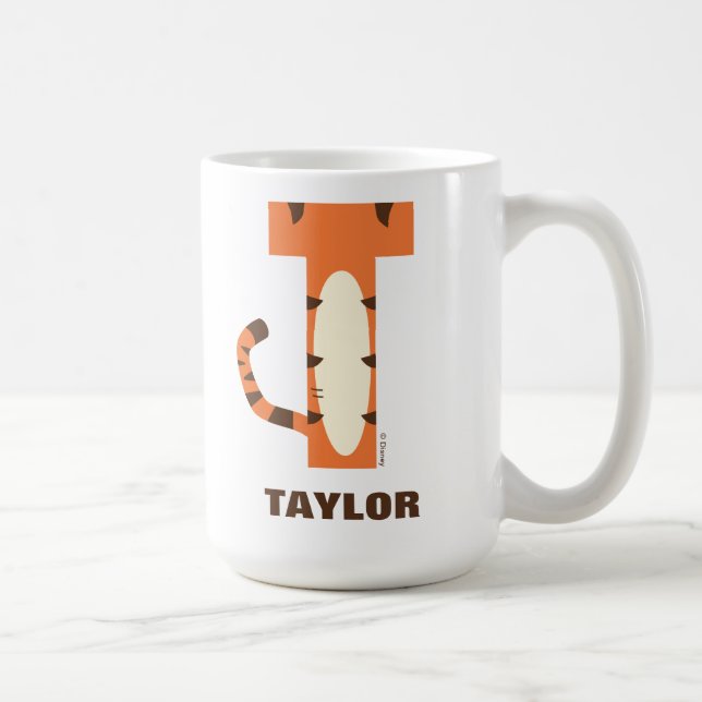 Mug T est pour Tigger | Ajouter Votre Nom (Droite)