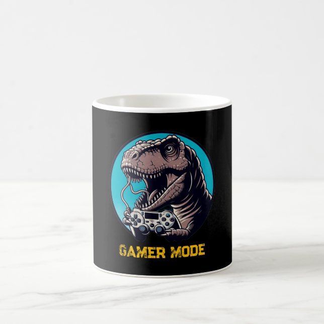 Mug T-Rex Gamer Mode Dinosaur Art (Centre)