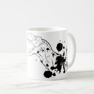 Mug T-Rex (noir et blanc)