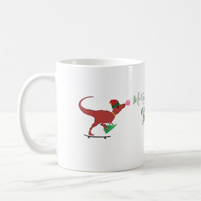 Mug T-rex Père Noël (Gauche)