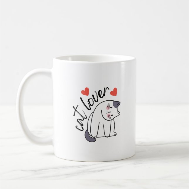 Mug T-shirt Amoureux des chats (Gauche)