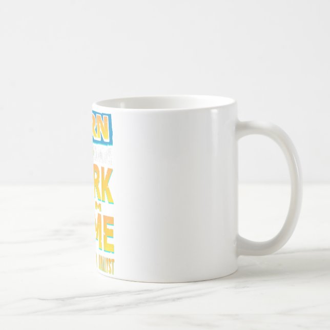 Mug T-shirt Analyste de données - Né au travail à domi (Droite)