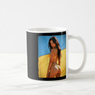 Mug T Shirt Byck Print - Y Fille En Bikini Et Drapeau 