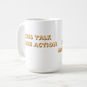 Mug T-Shirt de typographie minimaliste Moins de parole