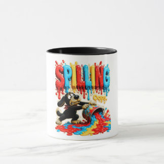 Mug T-shirt drôle 'Ça déborde, ça arrive'