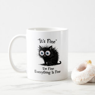Mug T-shirt drôle de chat stressé – C'est bon Mème