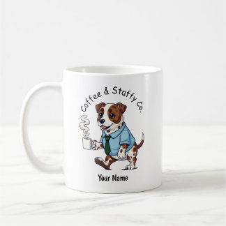 Mug T-shirt drôle de Staffordshire Bull Terrier Café 
