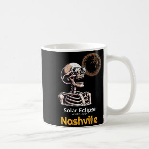 Mug T-shirt drôle squelette éclipse solaire Nashville