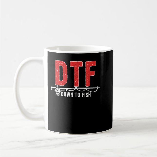 Mug T-Shirt DTF - À Poisson Drôle Camping De Pêche T (Gauche)