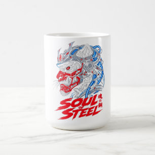 Mug T-shirt homme graphique cyber samouraï tigre Âme d