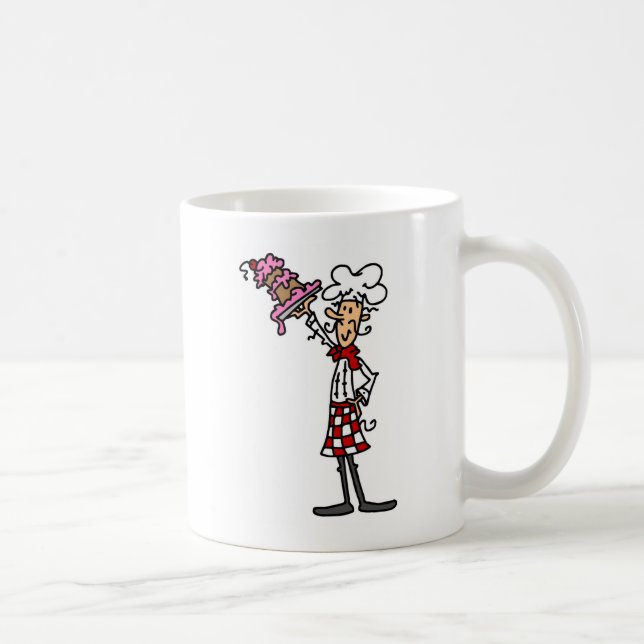 Mug T-shirts et cadeaux Chef avec gâteaux (Droite)