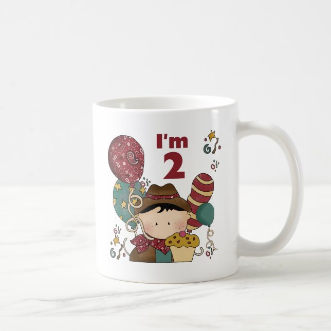 Mug T-shirts et cadeaux Cowboy 2e anniversaire (Droite)