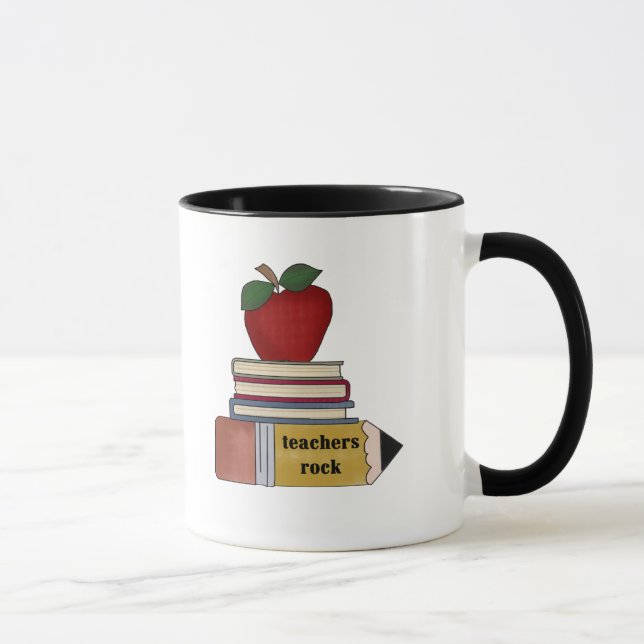 Mug T-shirts et cadeaux de roche de professeurs (Droite)
