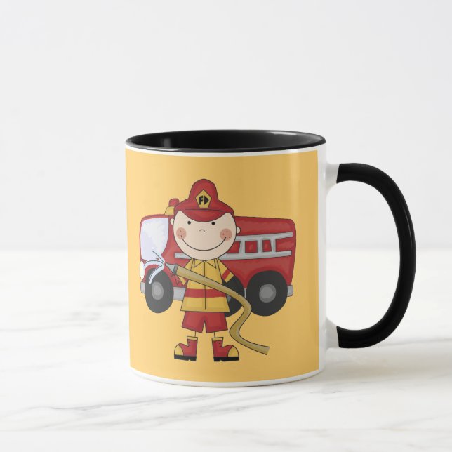 Mug T-shirts et cadeaux masculins de sapeur-pompier (Droite)