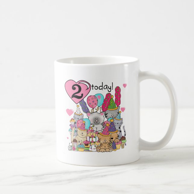 Mug T-shirts et cadeaux Party Kittens 2e anniversaire (Droite)