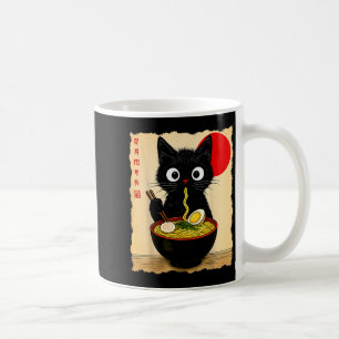 Mug T-shirts graphiques animés de chat de ramen japona