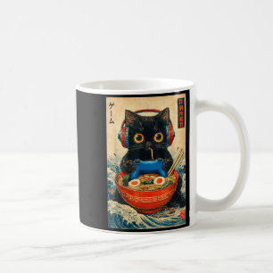 Mug T-shirts graphiques drôles japonais Ramen chat mig