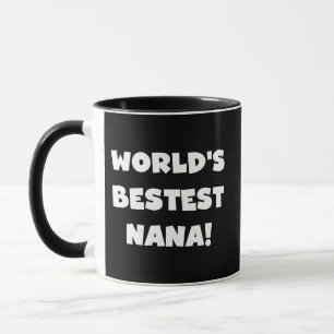 Mug T-shirts noirs et blancs de Bestest Nana du monde