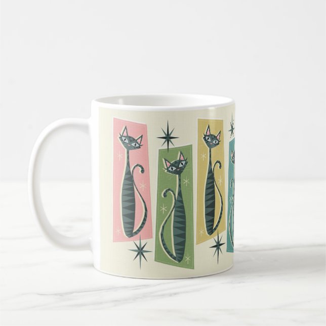Mug Tabbies Rétro Patchwork ©studioxine (Gauche)