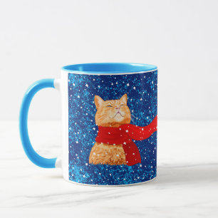 Mug Tabby aime la neige