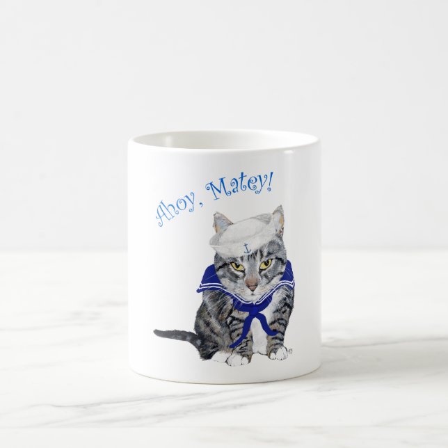 Mug Tabby Cat Sailor (Centre)