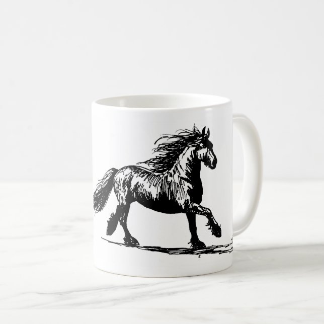 Mug Table dessinée de Fries cheval (Devant droit)