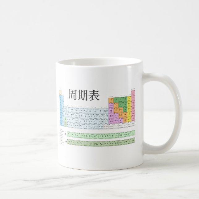 Mug Table périodique japonaise (Droite)