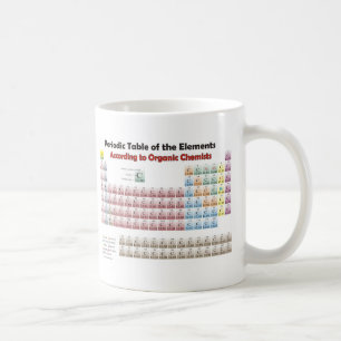 Mug TABLE PÉRIODIQUE selon les chimistes organiques