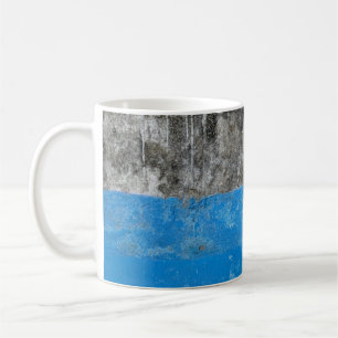 Mug Tableau abstrait bleu et blanc