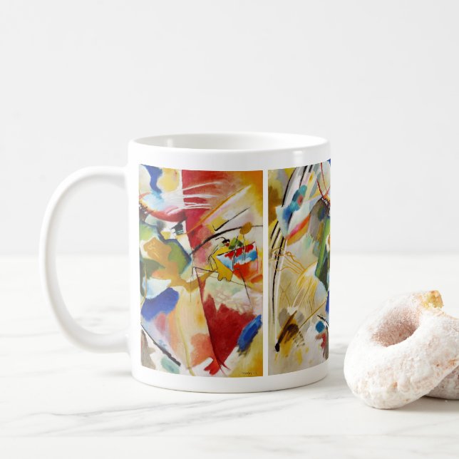 Mug Tableau avec Green Center 1913, Wassily Kandinsky (Avec donut)