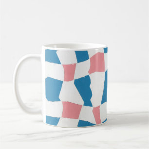 Mug Tableau de contrôle bleu rose rétro Abstrait