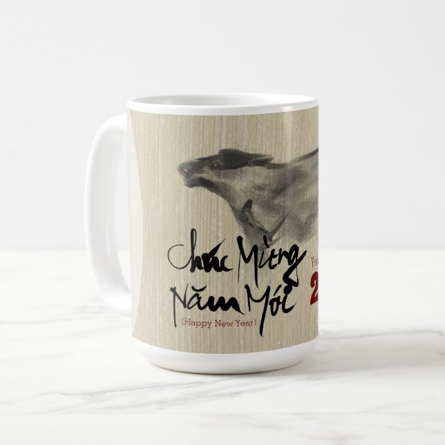 Mug Tableau original OX Nouvel An vietnamien 2021 LM (Devant gauche)