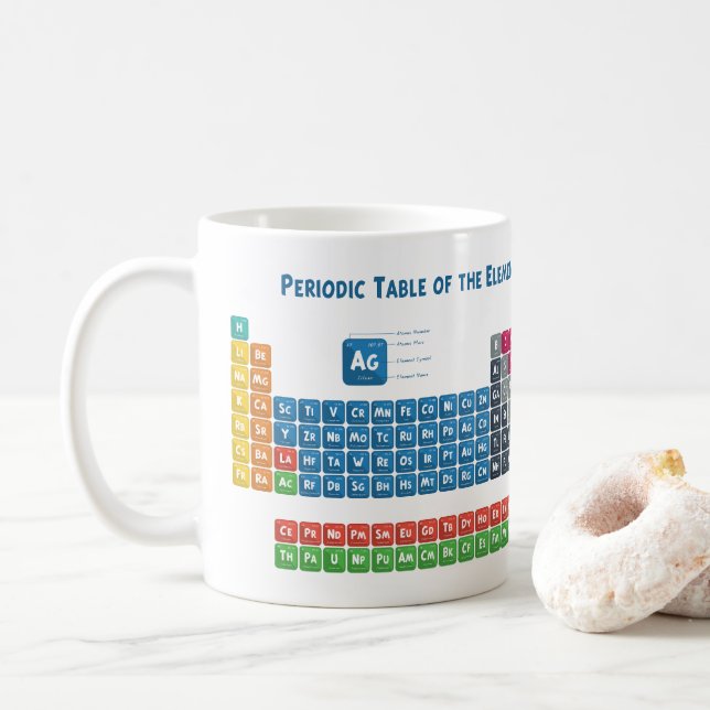 Mug Tableau périodique des éléments 2 (Avec donut)