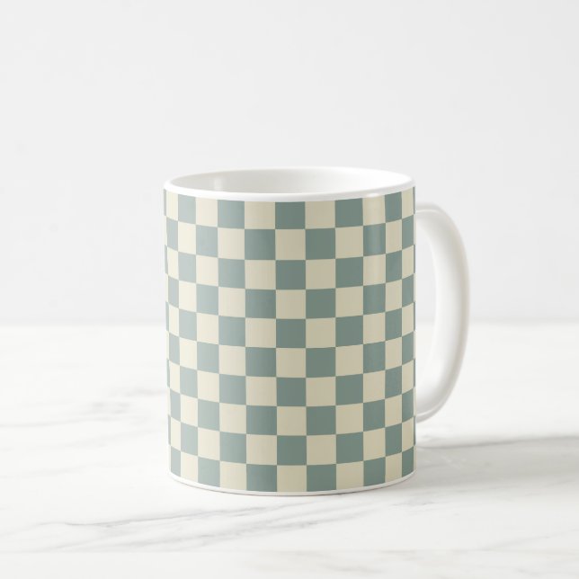 Mug Tableau vert et jaune pâle (Devant droit)