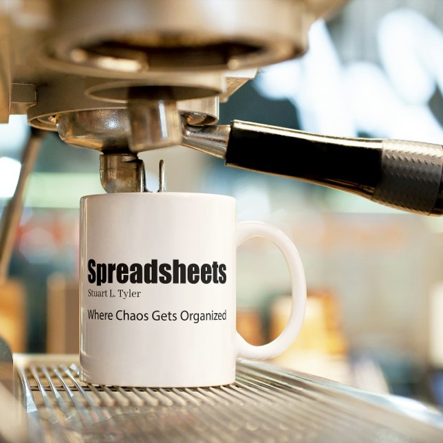 Mug Tableaux Où Le Chaos Obtient Un Comptable Organisé (Créateur téléchargé)