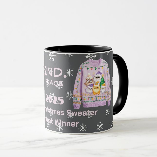 Mug Tacky Christmas Sweater 2nd. Place Contest Winner  (Devant droit)