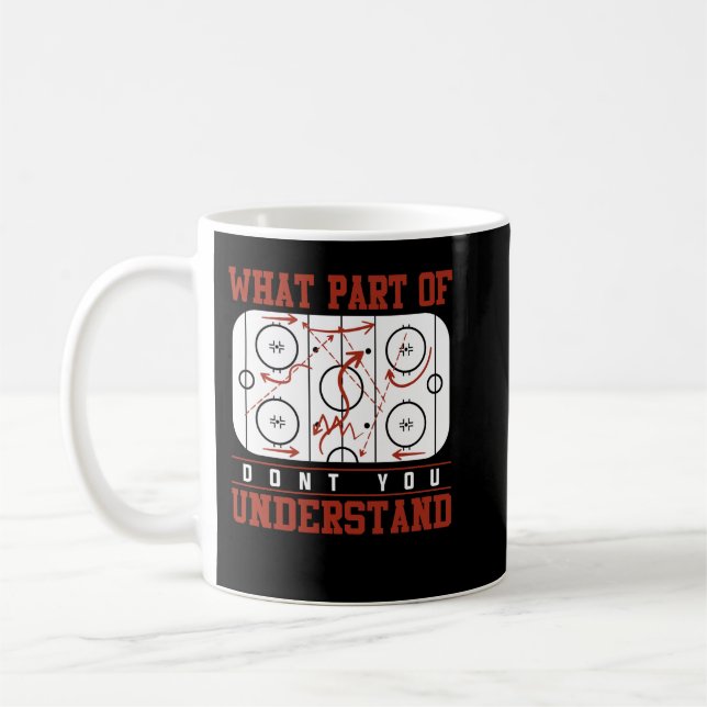 Mug Tactique de hockey sur glace Entraîneur Drôle cade (Gauche)