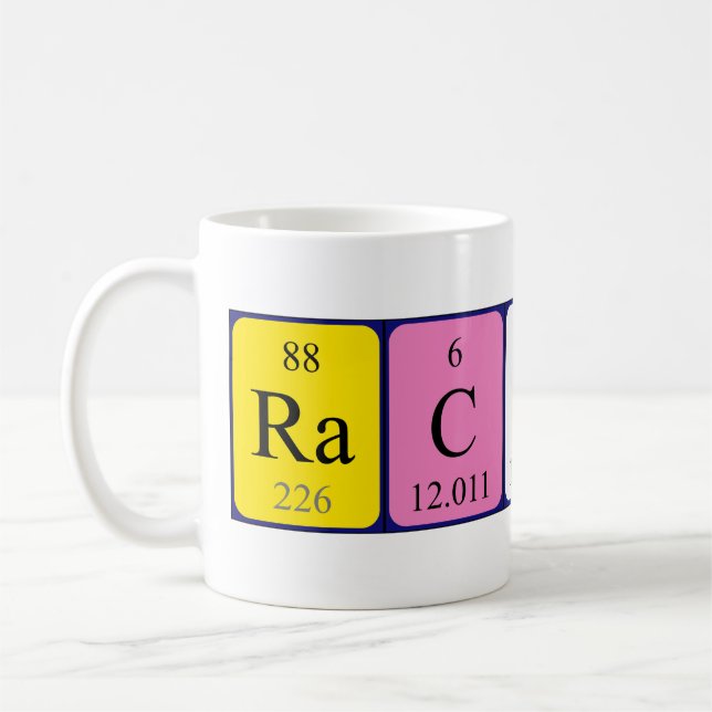 Mug Taille de nom de table périodique rachid (Gauche)